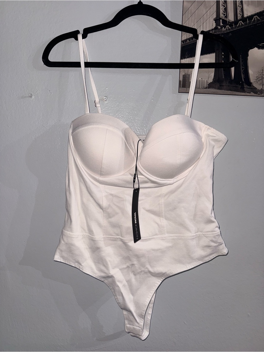 White Bustier Bodysuit